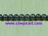 natured black round shape freshwater pearl strands wholesale
